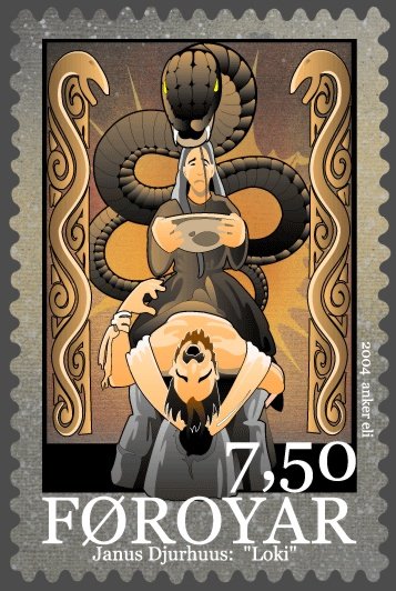 Faroe_stamp_498_Djurhuus_poems_-_Loki_Laufey's_Son